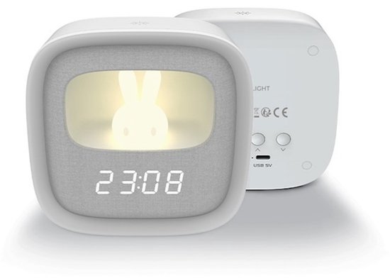 Forever Bunny Aurora Square LED Pure Light Kinderwekker / Nachtlampje van Forever — afbeelding 2