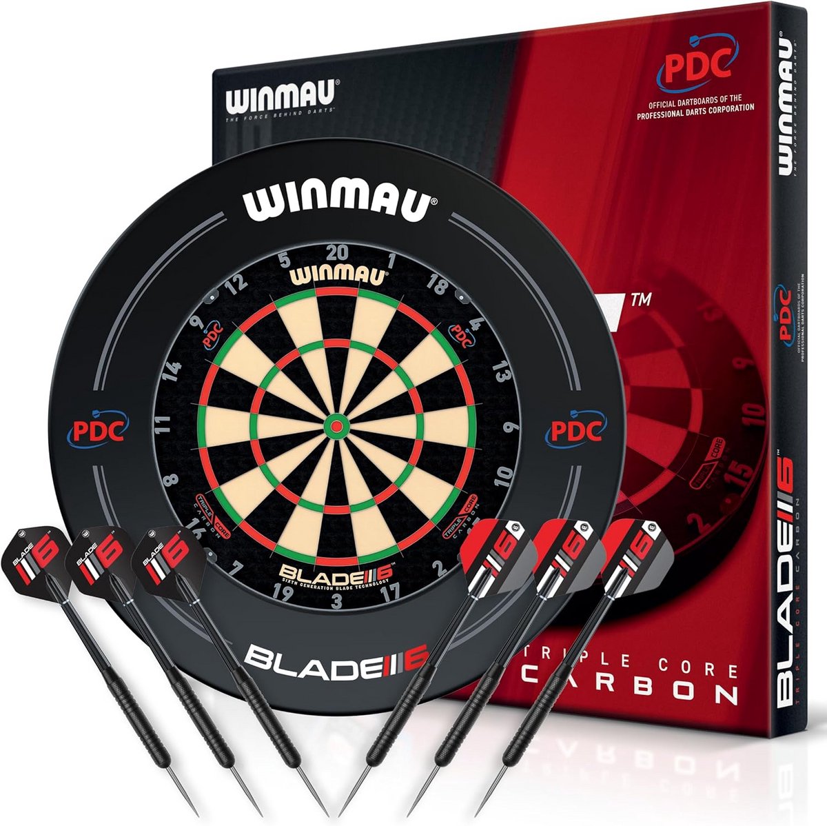 Professioneel Triple Core Dartbord Steeldartset met PDC-omranding - Ideaal voor Toernooien en Training
