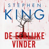 Boek "De eerlijke vinder" van Stephen King met een bloederige achtergrond en een kale boom.