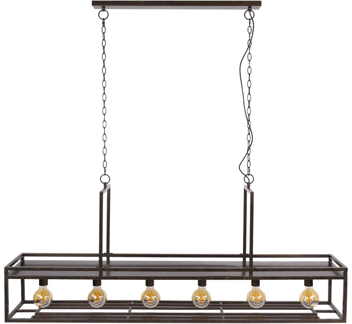 Giga Living Hanglamp Decorate - Bruin Metaal - 160x30x150cm