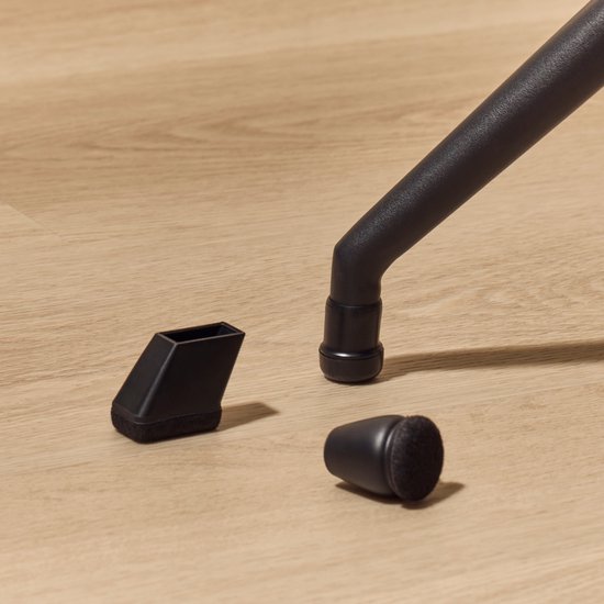 FLOOQ Pro Cache-jambes pour chaises flexibles ronds 22-28 mm - Feutre anti-rayures - Protecteurs de pieds de chaise - Protection de sol - 24 pièces - Zwart