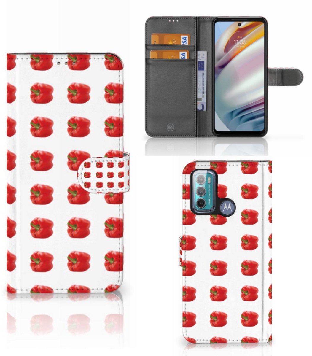 Motorola Moto G60 Book Cover Paprika Red