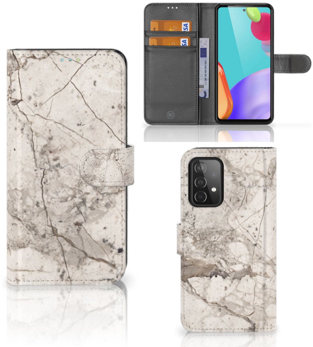 Samsung Galaxy A52 Bookcase Marmer Beige