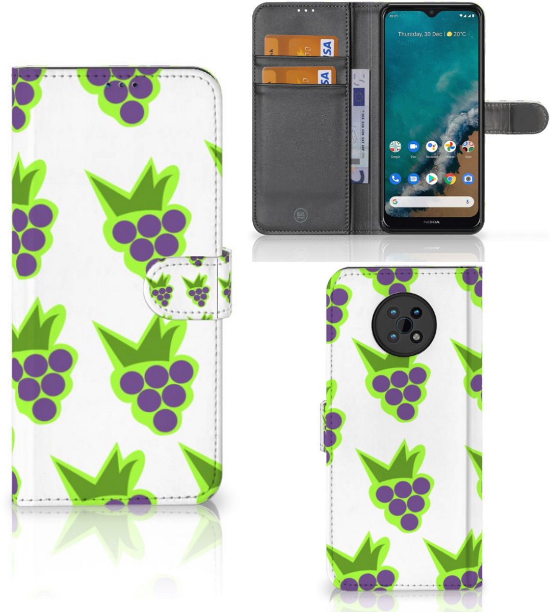 Boekhoesje voor Nokia G50 Book Cover Druiven