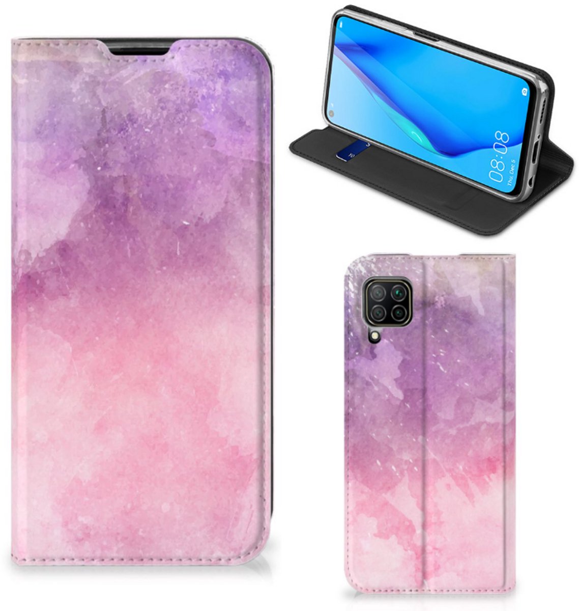 Bookcase Huawei P40 Lite Pink Purple Paint