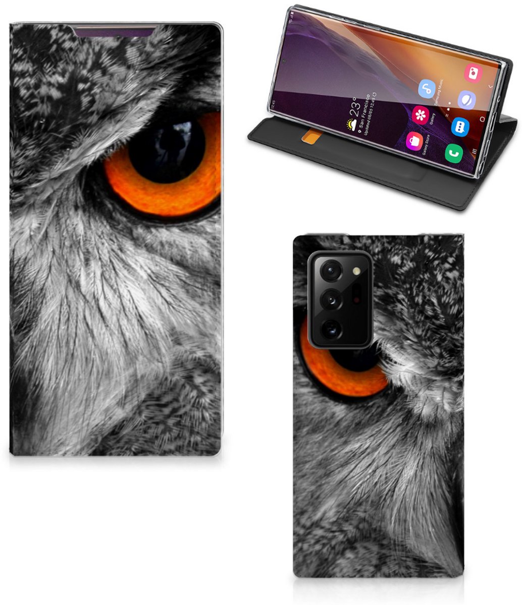 Book Case voor Samsung Galaxy Note 20 Ultra Hoesje maken Uil