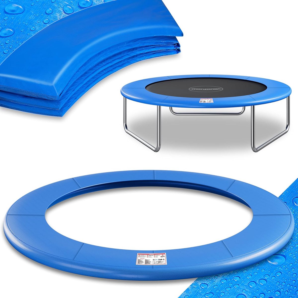 Randafdekking voor trampoline Ø 183-427 cm met 30 cm breedte - UV-bestendig en scheurvast