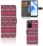 Étui pour téléphone portable OPPO A16/A16s | OPPO A54s Bookcase Violet Aztèque