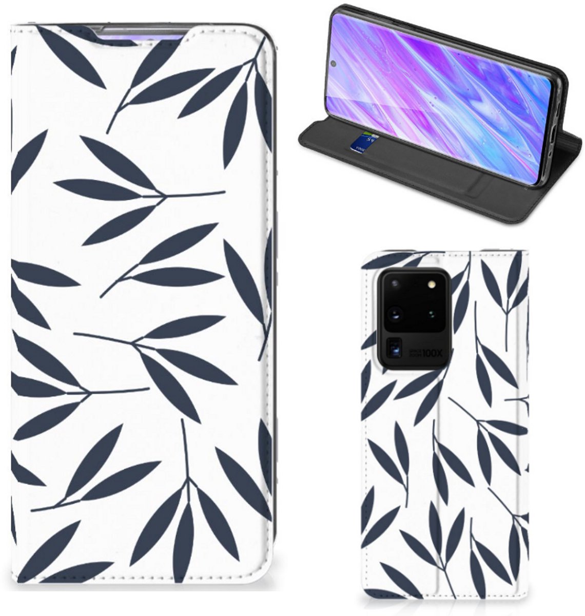 Samsung Galaxy S20 Ultra Smart Cover Leaves Blue
