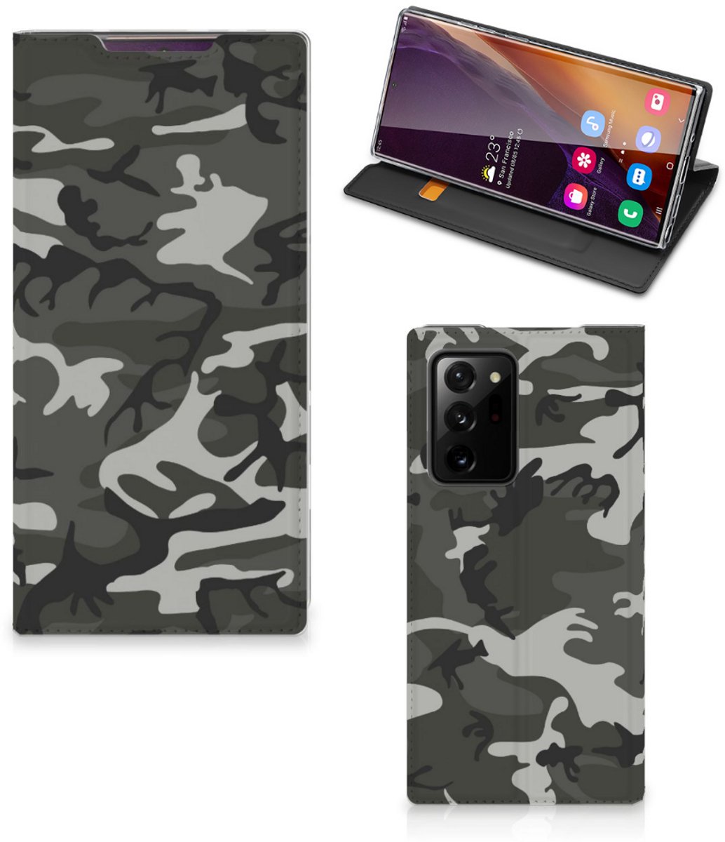 Samsung Galaxy Note 20 Ultra Hoesje met Magneet Army Light