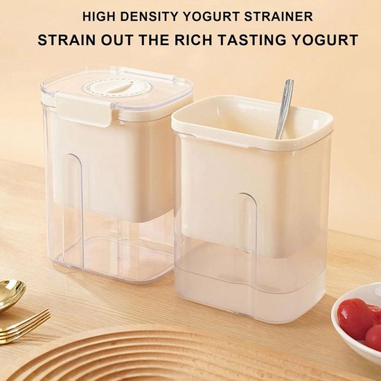 Yoghurtfilter met grote capaciteit, een wasbare weischeider en een deksel; herbruikbaar yoghurtfilter. van Merkloos — afbeelding 2