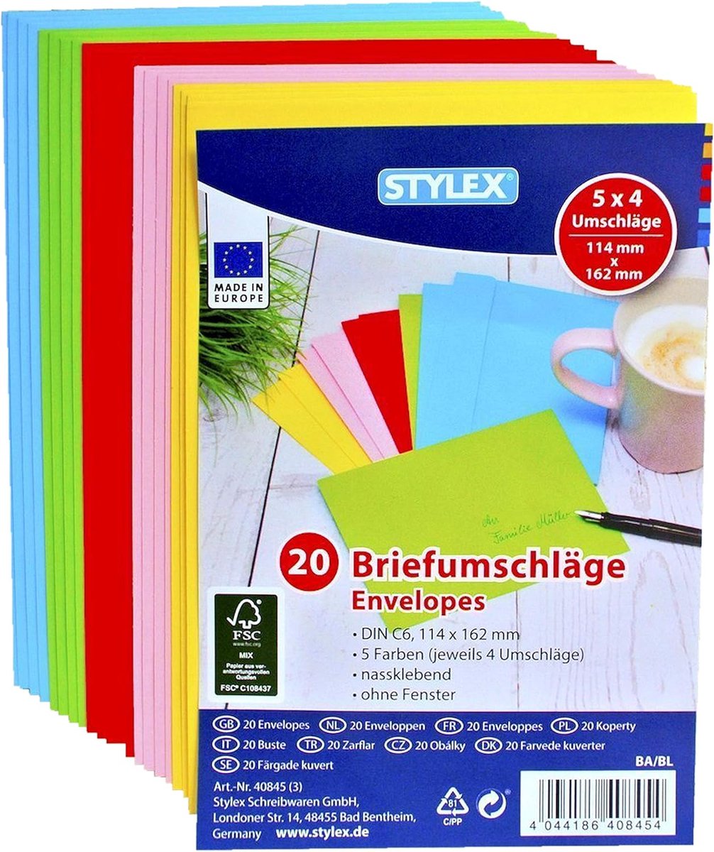 Gekleurde Enveloppen C6 Veel Kleuren voor Brieven en Kaarten