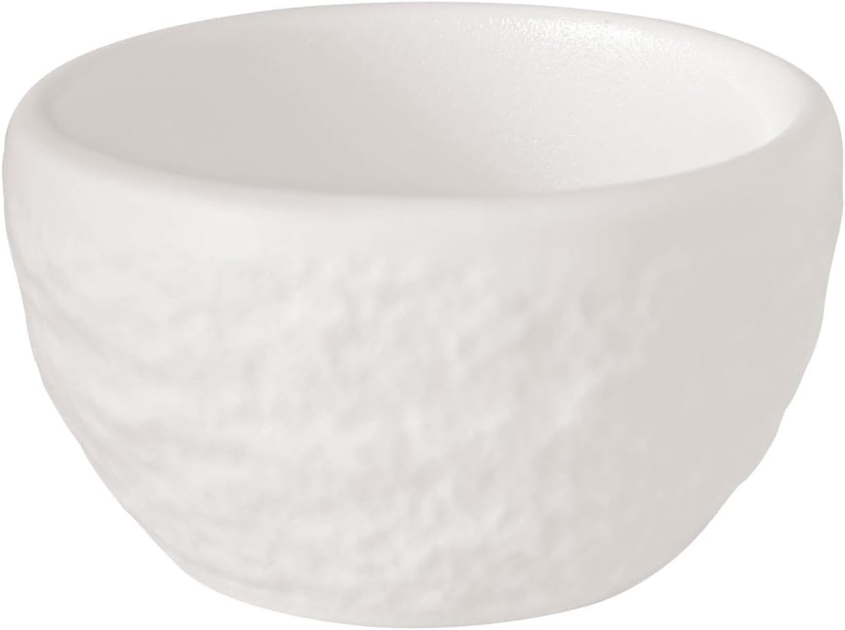 Set van 4 Witte Eierdopjes Premium Porselein - Modern Design