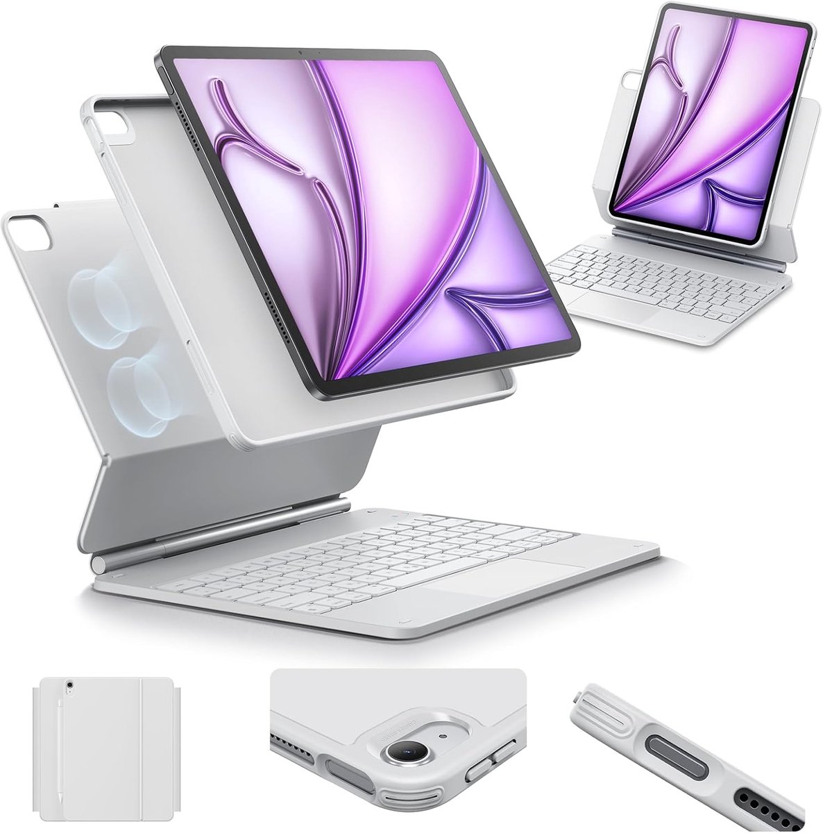 iPad Air 13 Hoes met Toetsenbord en Magnetische Standaard