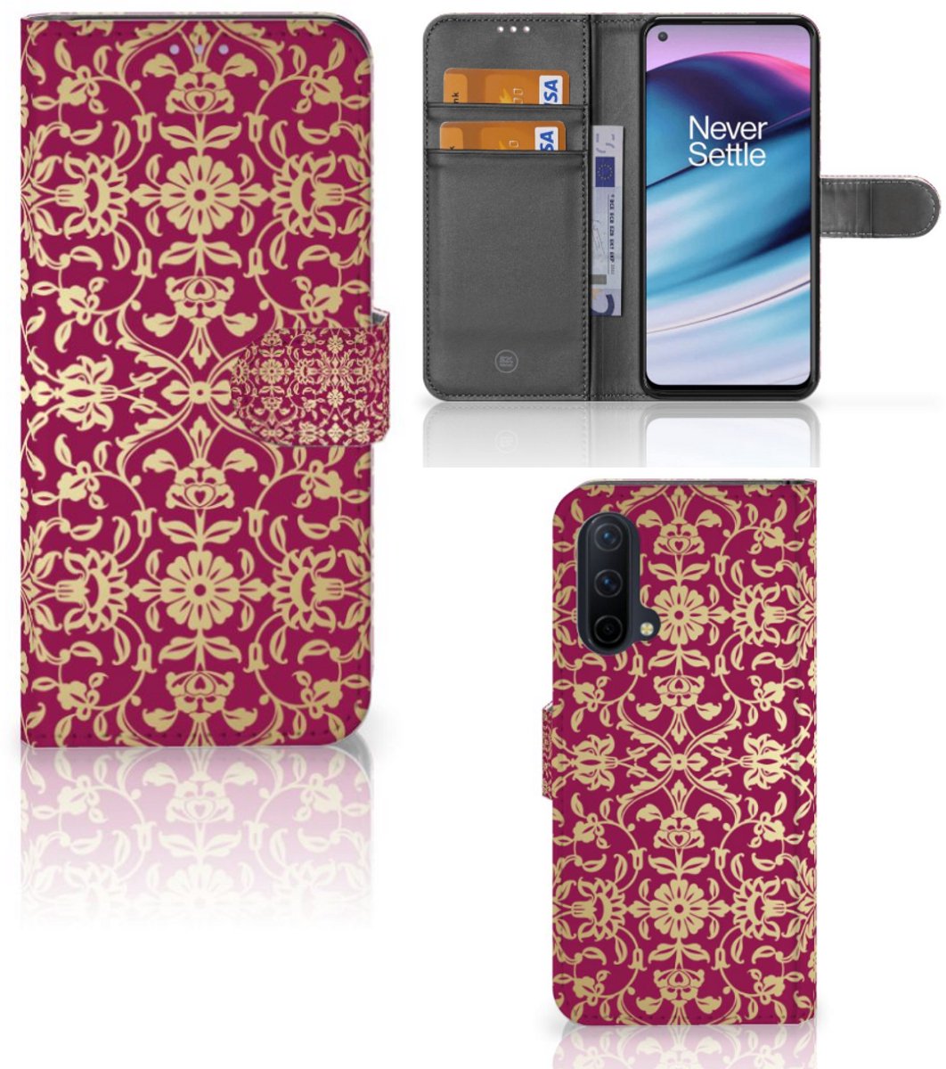 Wallet Case OnePlus Nord CE 5G Barok Pink