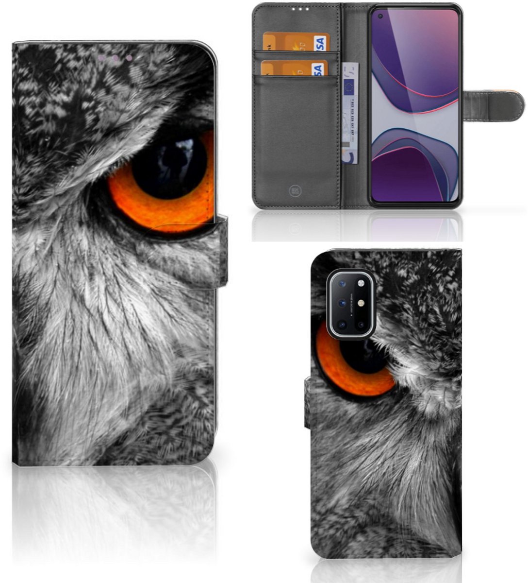OnePlus 8T Telefoonhoesje met Pasjes Uil