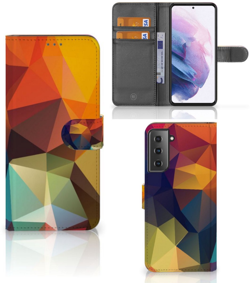 Samsung Galaxy S21 Plus Book Case Polygon Color