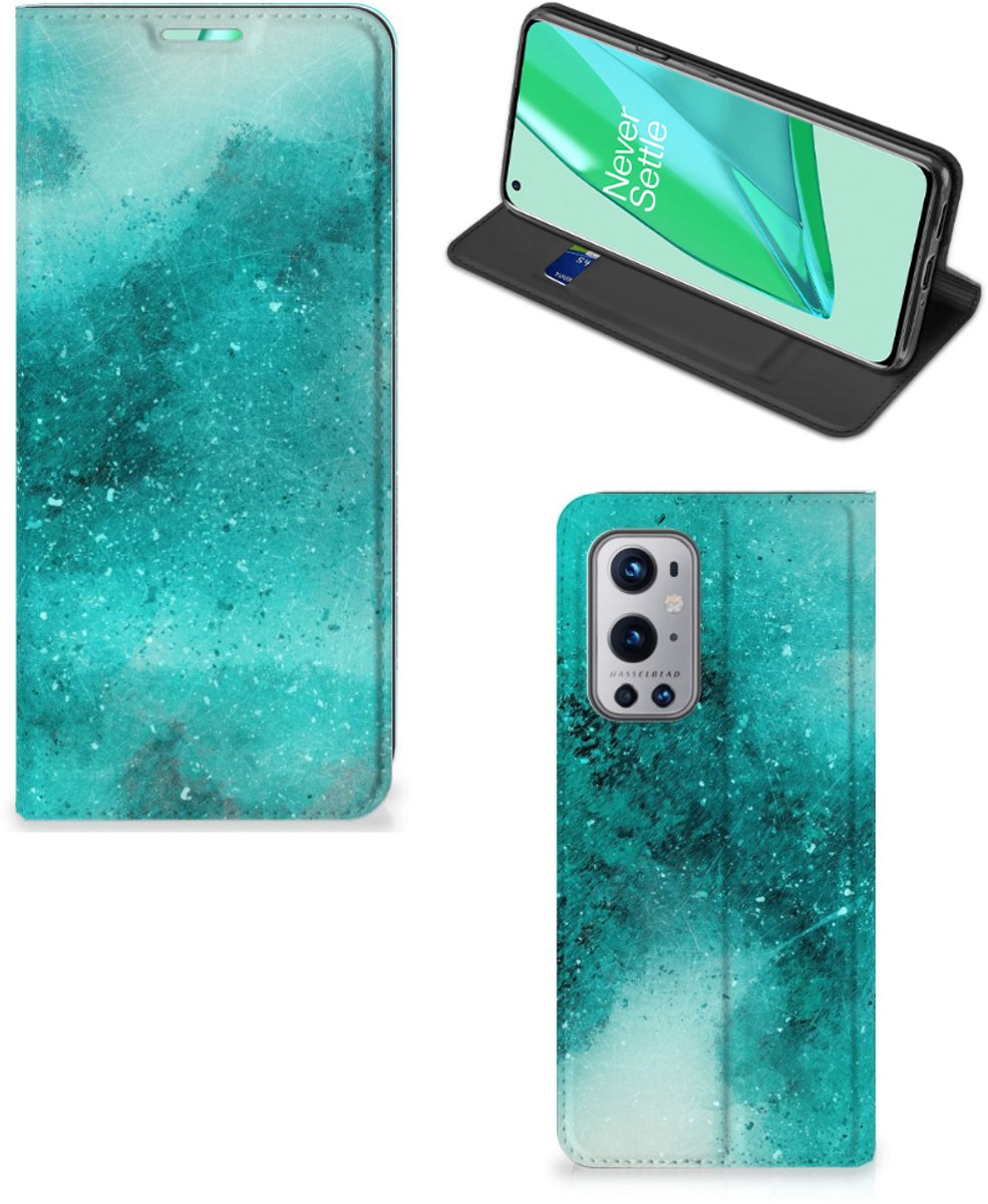Bookcase OnePlus 9 Pro Painting Blue