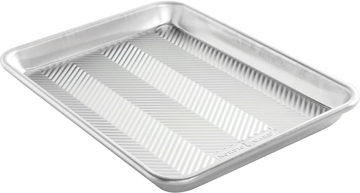 Metalen Prisma Kwartplaat - Natuurlijk Aluminium Bakgerei