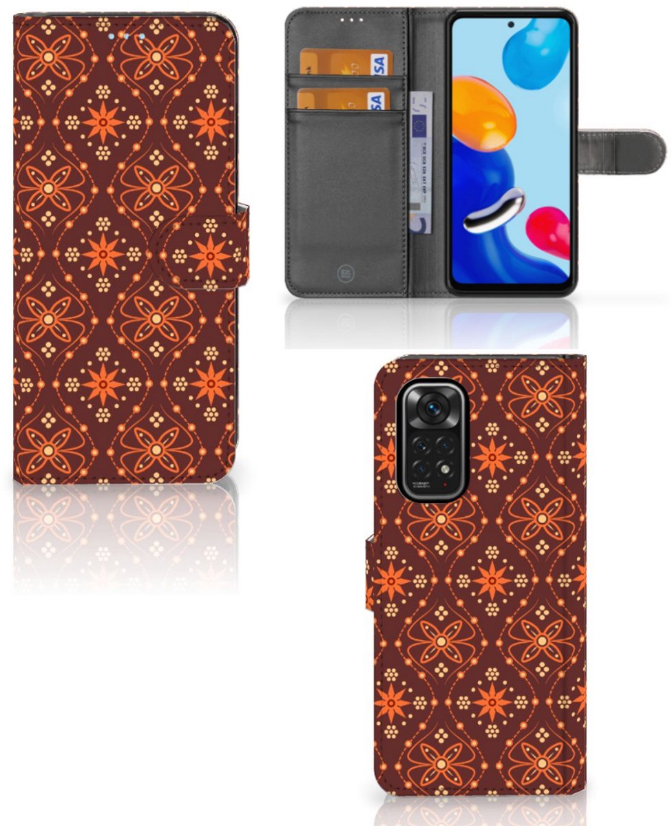 Xiaomi Redmi Note 11/11S Telefoon Hoesje Batik Brown