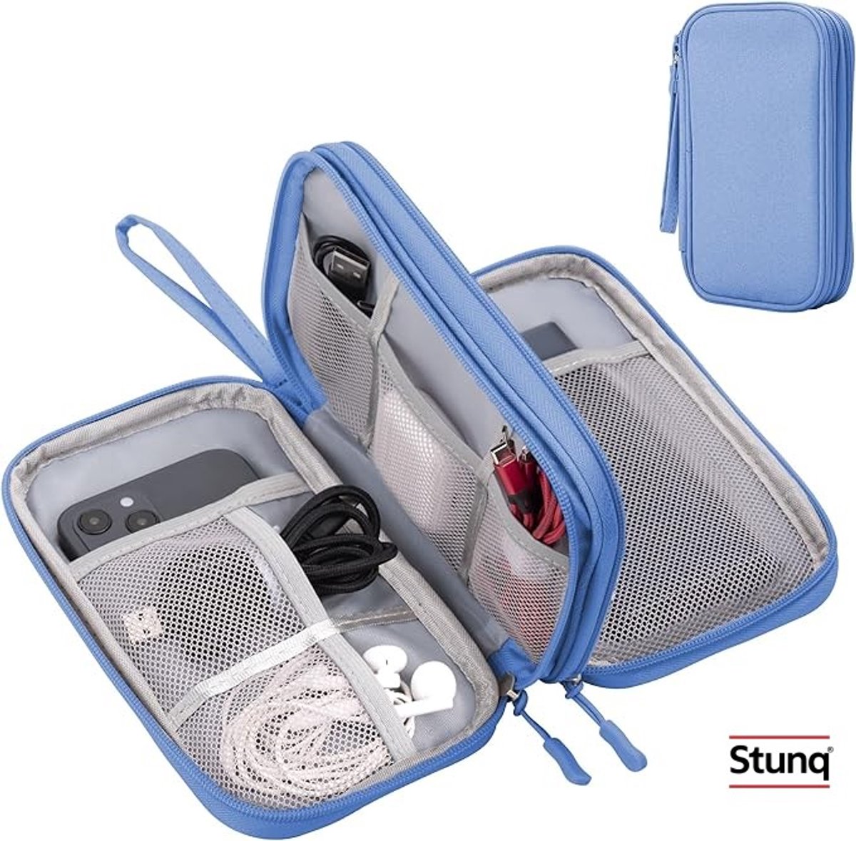 Waterdichte Tech Organizer Tas Compacte Capaciteit Schokbestendig Dubbellaags Draagbaar