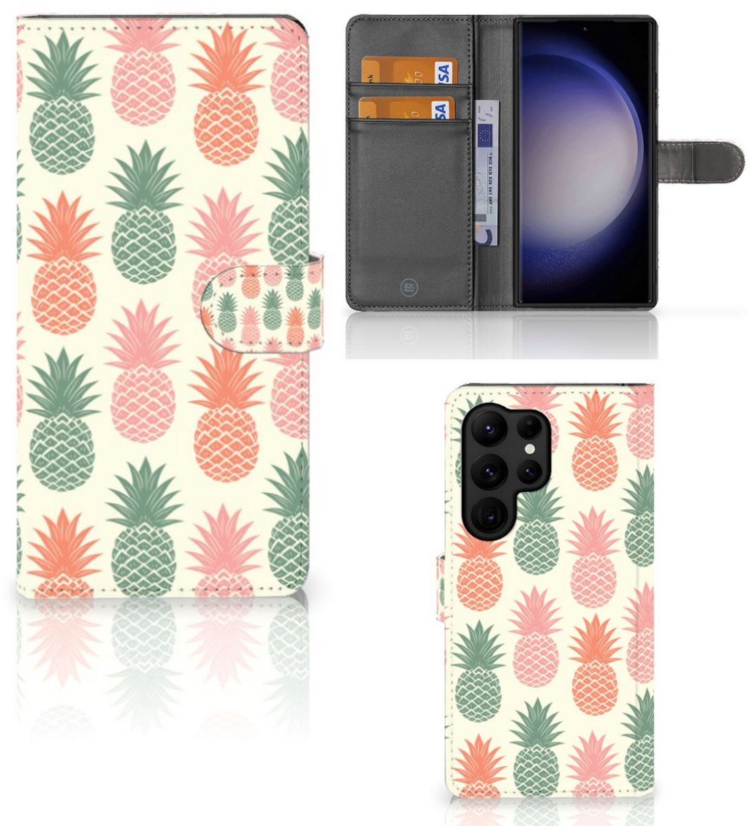 Samsung Galaxy S23 Ultra Book Cover Ananas