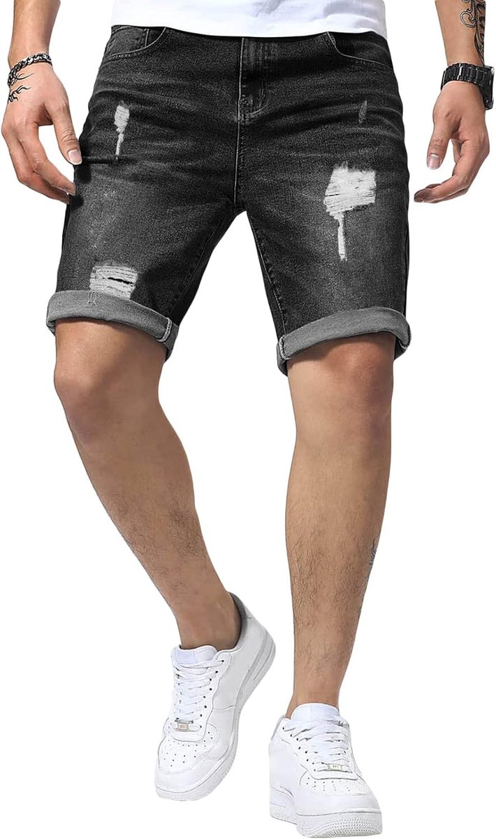 Heren Denim Shorts van Katoen