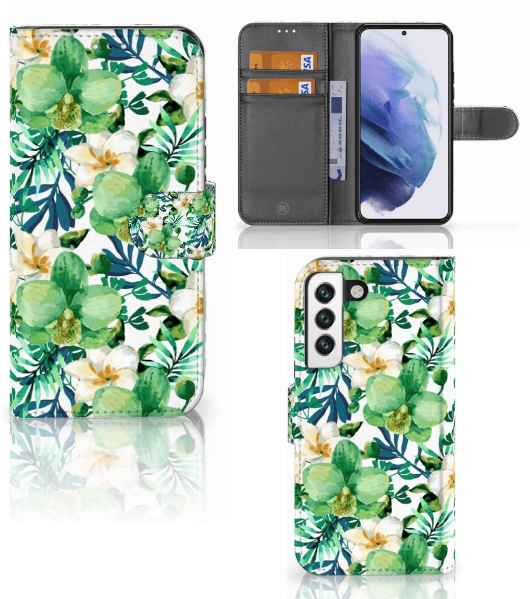 Samsung Galaxy S22 Hoesje Orchidee Groen