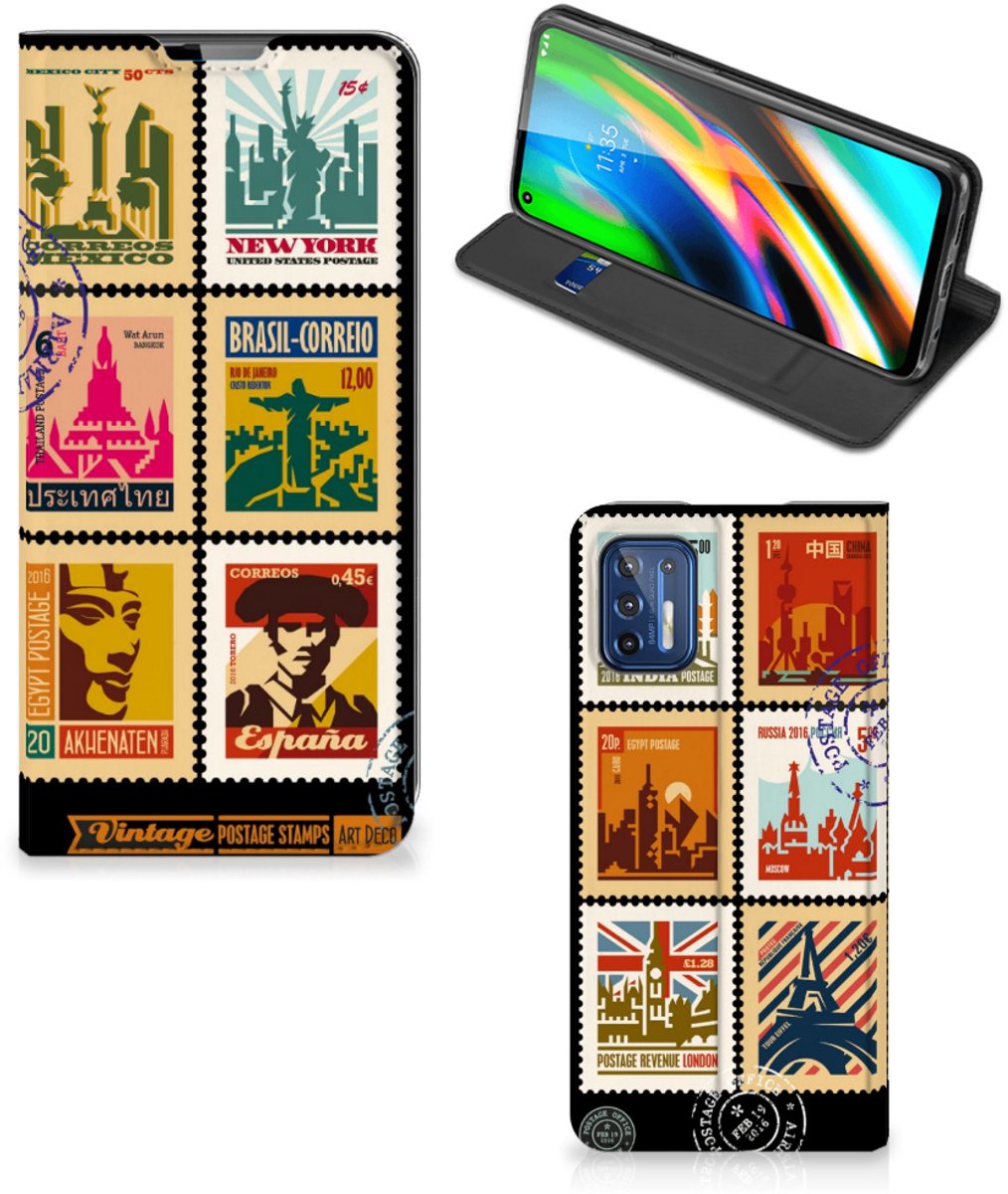 Motorola Moto G9 Plus Book Cover Postzegels