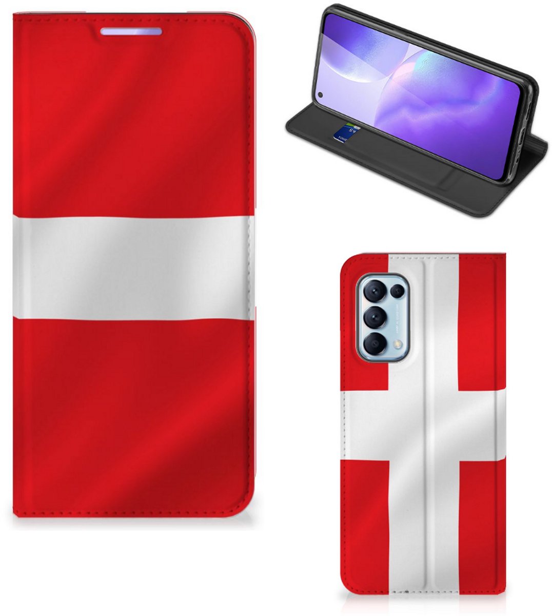 Book Case voor OPPO Find X3 Lite Standcase Denemarken