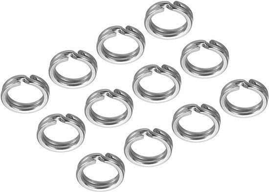 Vissen Split Rings, Vissen Swivel RVS Ringen Dubbele Afgeplatte Split ...