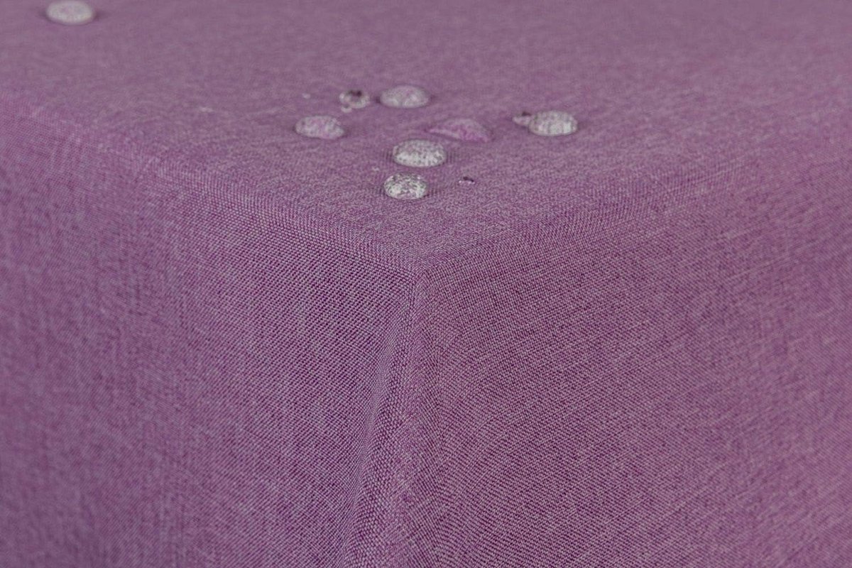 Rond Tafelkleed Linnenlook Waterafstotend Wasbaar Donkerbruin