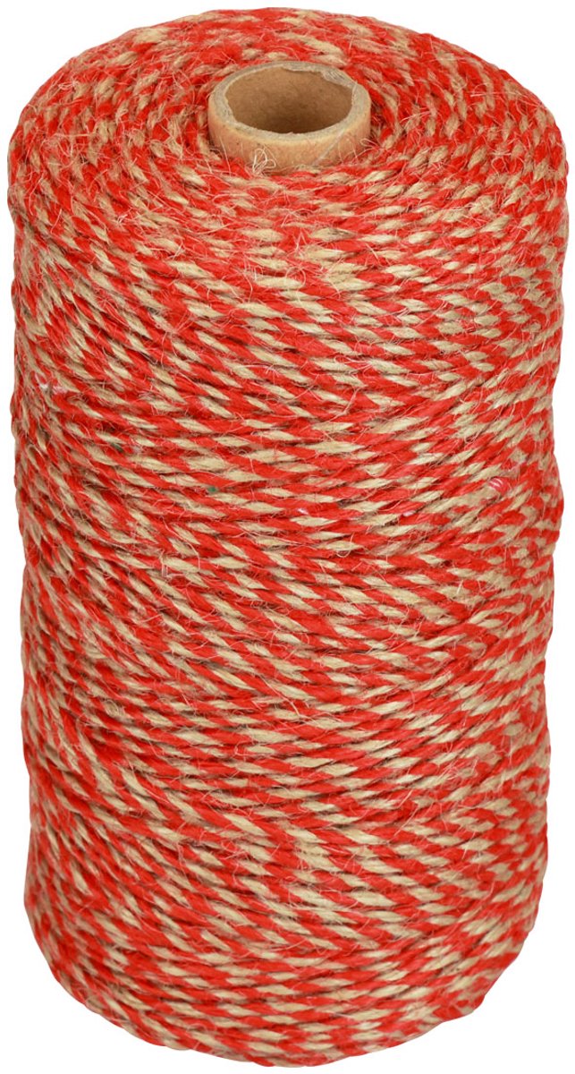 Jutelint jutekoord jutekoord rood natuurlijke kleur Ø2,5mm 200m