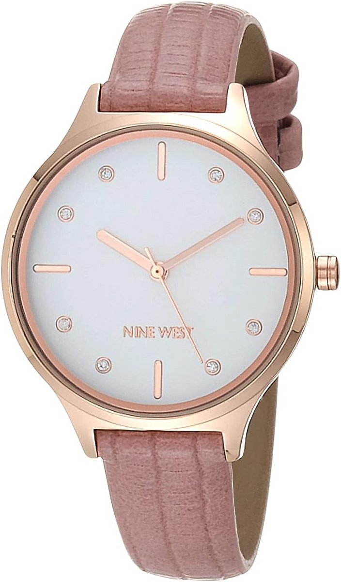 Dameshorloge met Kristalaccent en Gedessineerde Band