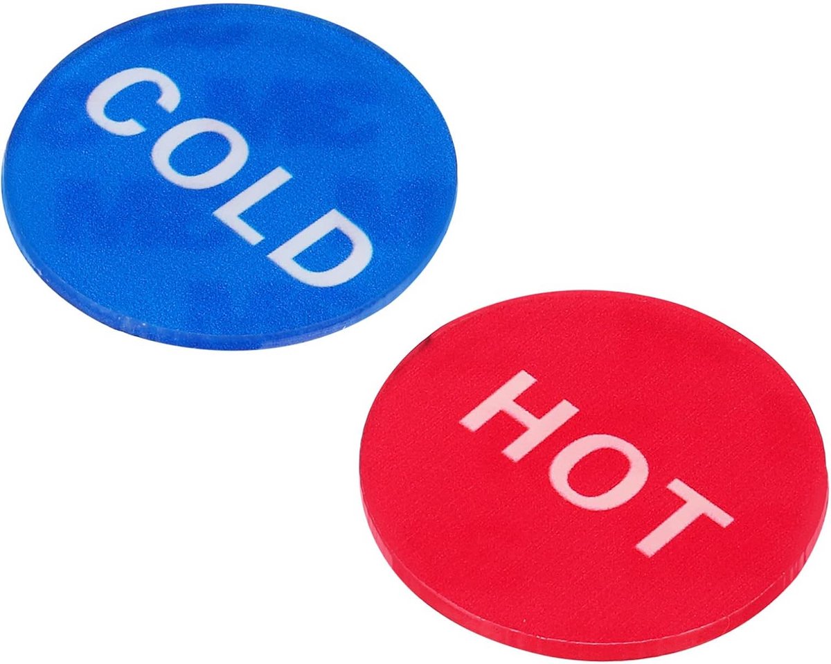 Zelfklevende Warm en Koud Water Indicator Stickers voor Kraan - Rood en Blauw