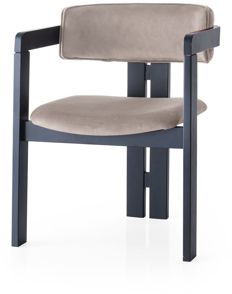 Skye Decor , Stoel, CO - 020, Hout, Zwart & Lichtbruin, 58 x 49 x 76 cm