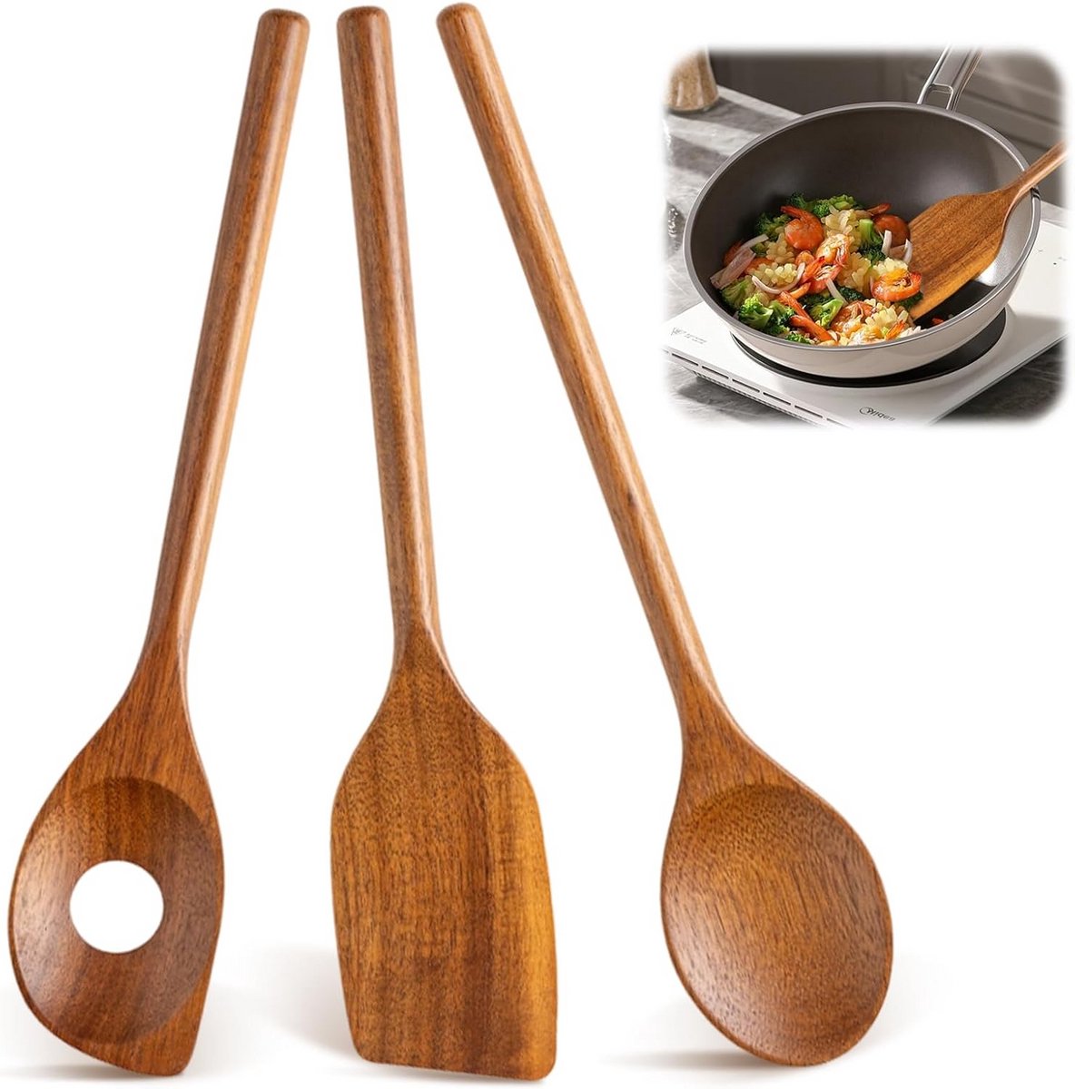 Complete Houten Kookgerei Set - Duurzaam Keukengereedschap