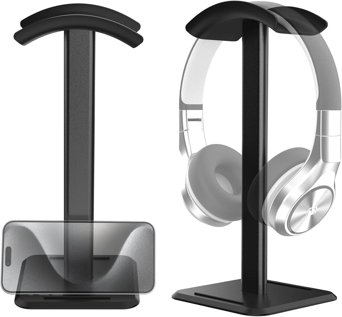 Universele Koptelefoon Standaard voor Bureau - Zwarte Headset Houder