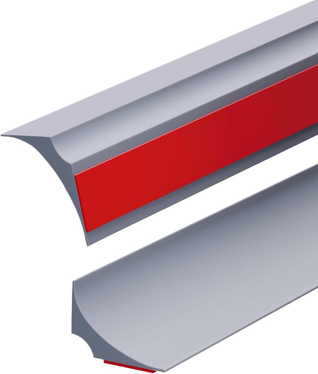 Waterkerende Strip - Drempelstrip Vloer - Badkamer Droog Houden - Zelfklevend Silicone - 2 Meter Lengte - Grijs