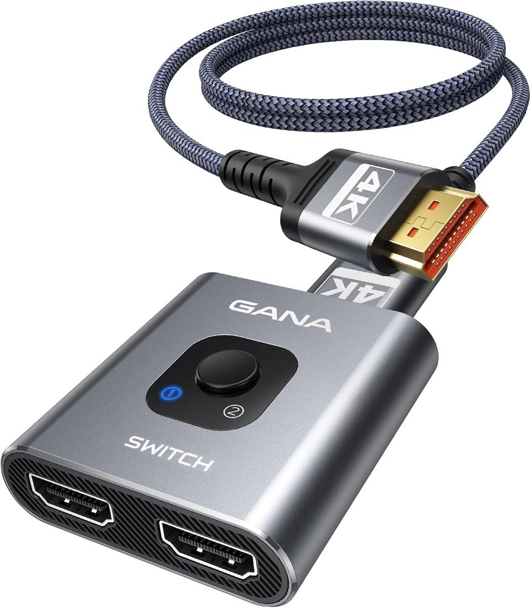 HDMI Schakelaar 2.1 8K Ondersteuning 2 In 1 Uit