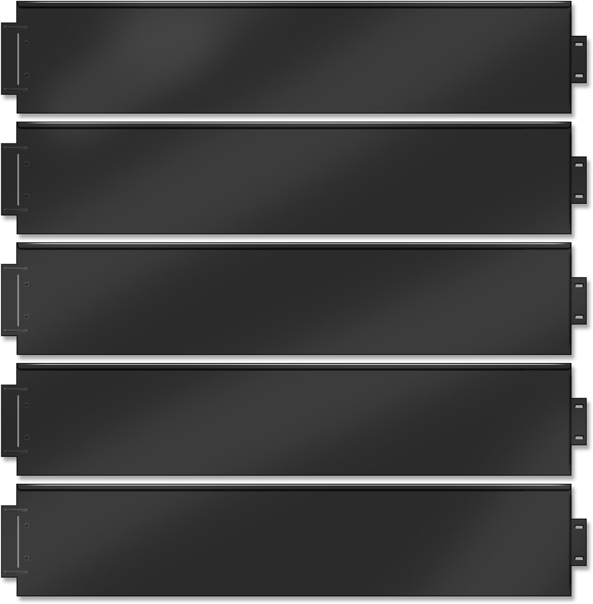 ACXIN Metalen Graskant 5 m x 15 cm - Verzinkte Tuinborder Afboording voor Gazon, Bloembed en Tuinpad - Weerbestendig en Duurzaam - Zwart