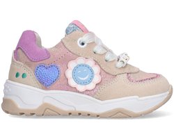 BunniesJR 226221-403 Meisjes Lage Sneakers - Roze - Leer - Veters