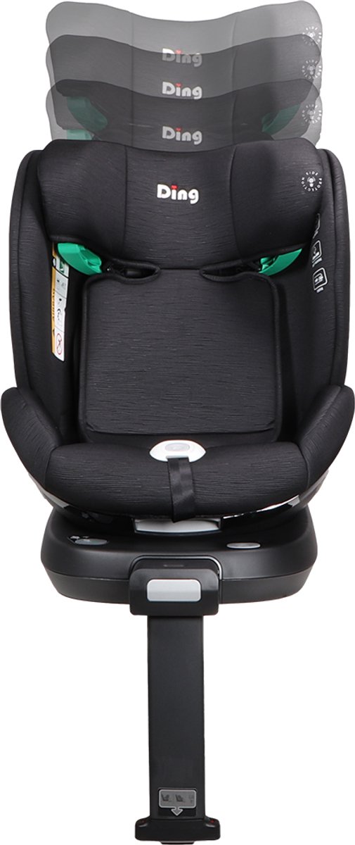 Ding Fynn Autostoel - Zwart - 360° Draaibare Isofix Autostoel - i-Size - Vanaf 40 tot 150cm - 0 tot 12 jaar van Merkloos — afbeelding 5