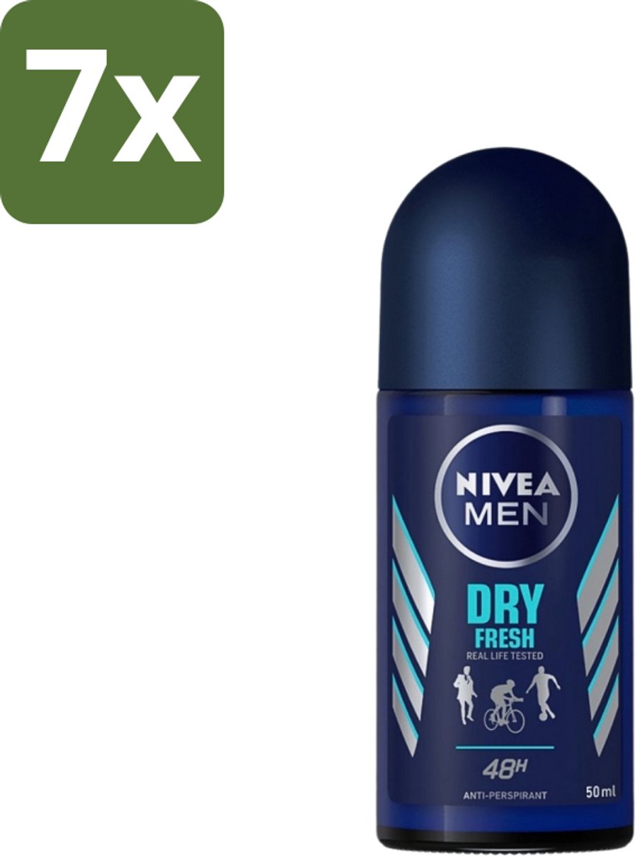 Nivea - Men - Deodorant - Roller - Dry Fresh - 48 Uur Lang Werkend - 50 ml - Bulkverpakking - 7 stuks