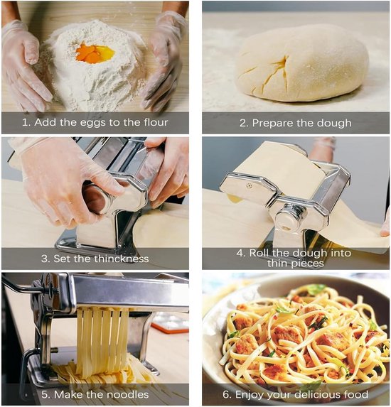 Pasta Droogrek - Pastamachine - Eigen Pasta Maken - Keuken van Merkloos — afbeelding 4