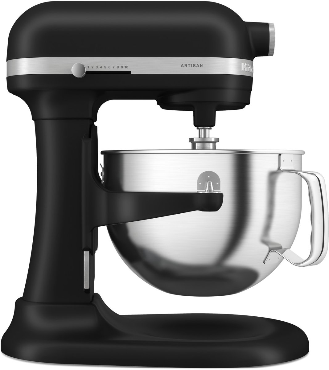 KitchenAid keukenmachine - Artisan - In hoogte verstelbare kom - 375 W - 11 snelheden - 3 RVS accessoires - 5,6L - Matzwart