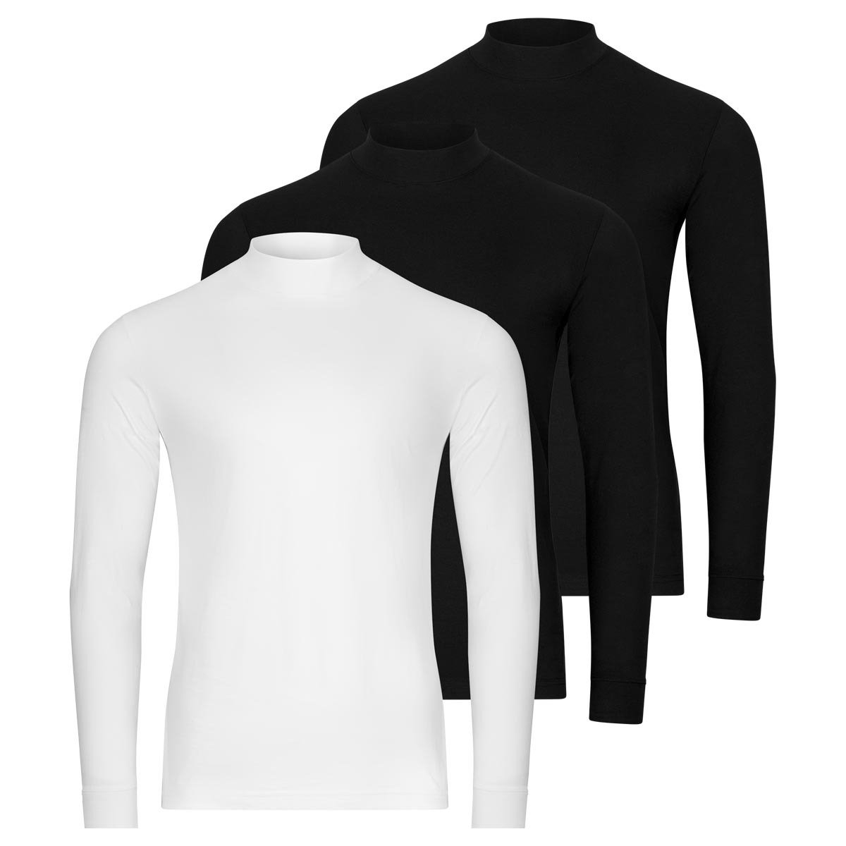 RAGMAN Heren longsleeve 3 pack Basic