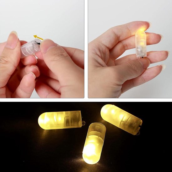 30 stuks mini led lampion lampen voor papieren lantaarns, warm wit - ideaal voor Kerst en Halloween — afbeelding 4