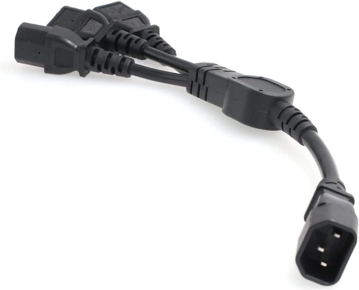 Y Splitter Stroomkabel C14 Stekker naar 3x C13 Koppelkabel