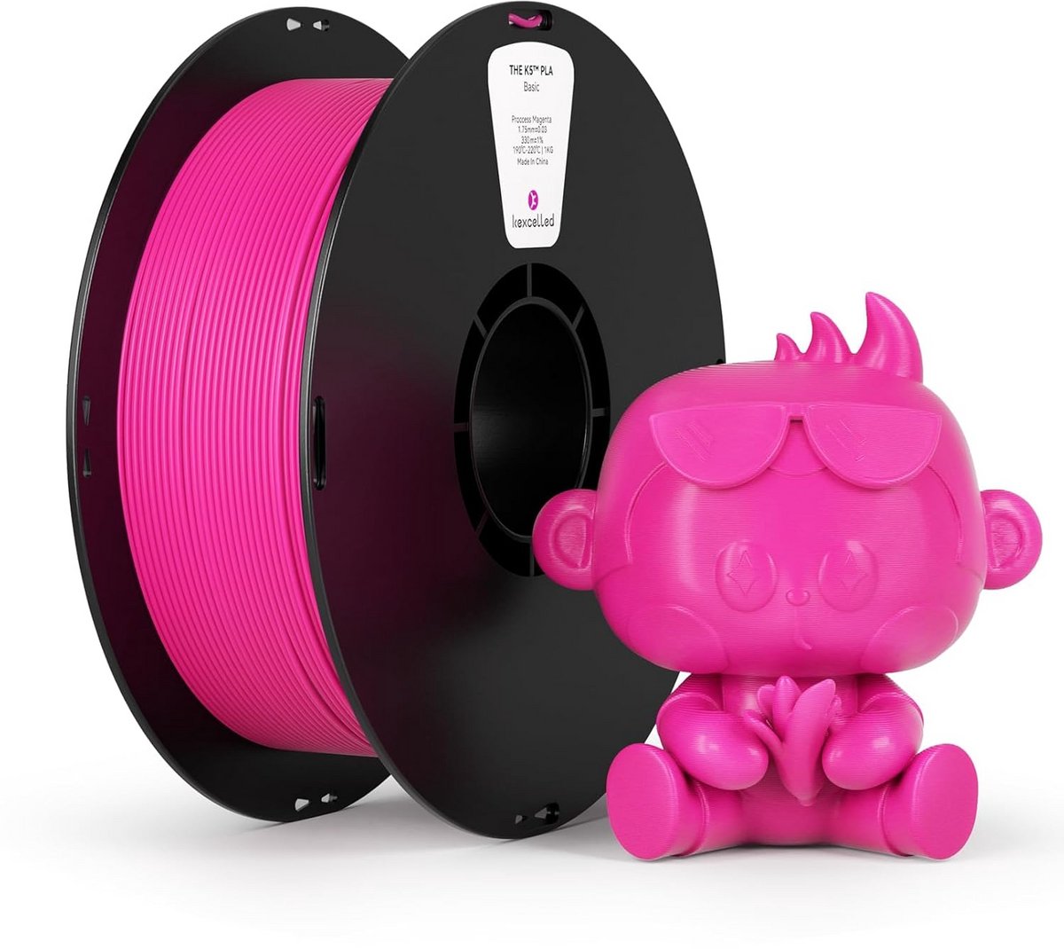 3D Printfilament PLA 1.75mm CMYK Magenta 1KG - Perfect voor Lithofanies en Nauwkeurige Projecten